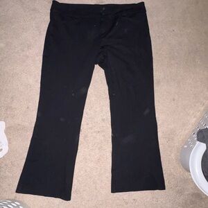 Classic Black Wide-Leg Pants 22 LONG